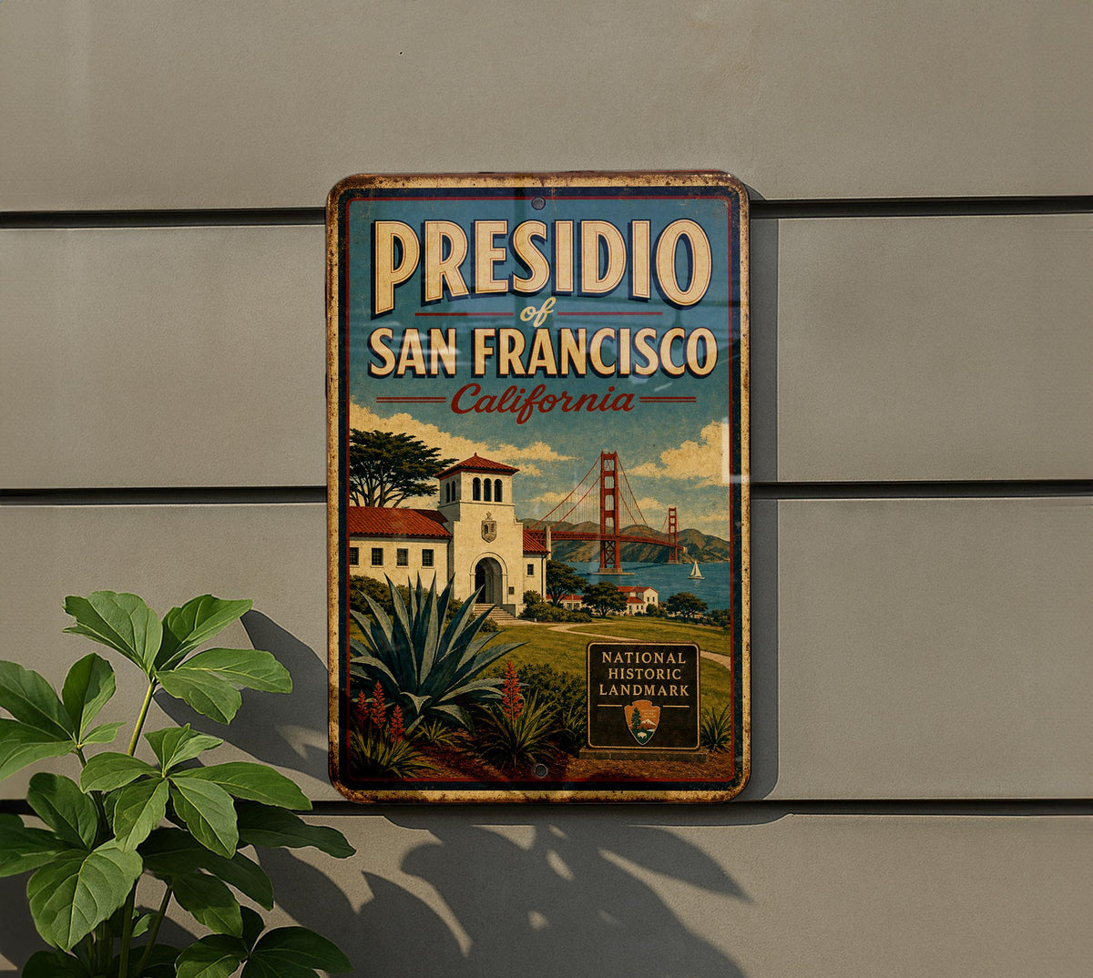Presidio of San Francisco California Vintage Style Metal Sign, Historic Landmark Travel Souvenir Wall Decor Plaque — photo 5