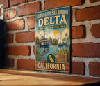 Sacramento San Joaquin Delta National Heritage Area Vintage Metal Sign California Delta Landmark Wall Decor — photo 3