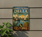 Sacramento San Joaquin Delta National Heritage Area Vintage Metal Sign California Delta Landmark Wall Decor — photo 5