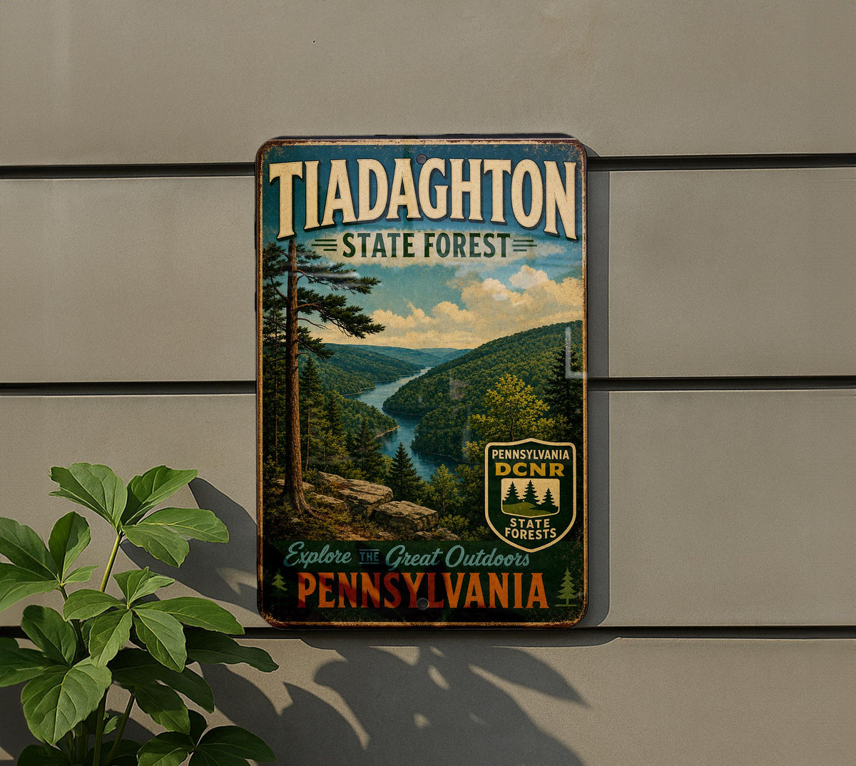 Tiadaghton State Forest Pennsylvania Vintage Style Metal Sign, Outdoor Recreation Decor, Keystone State Forest Sign — photo 5