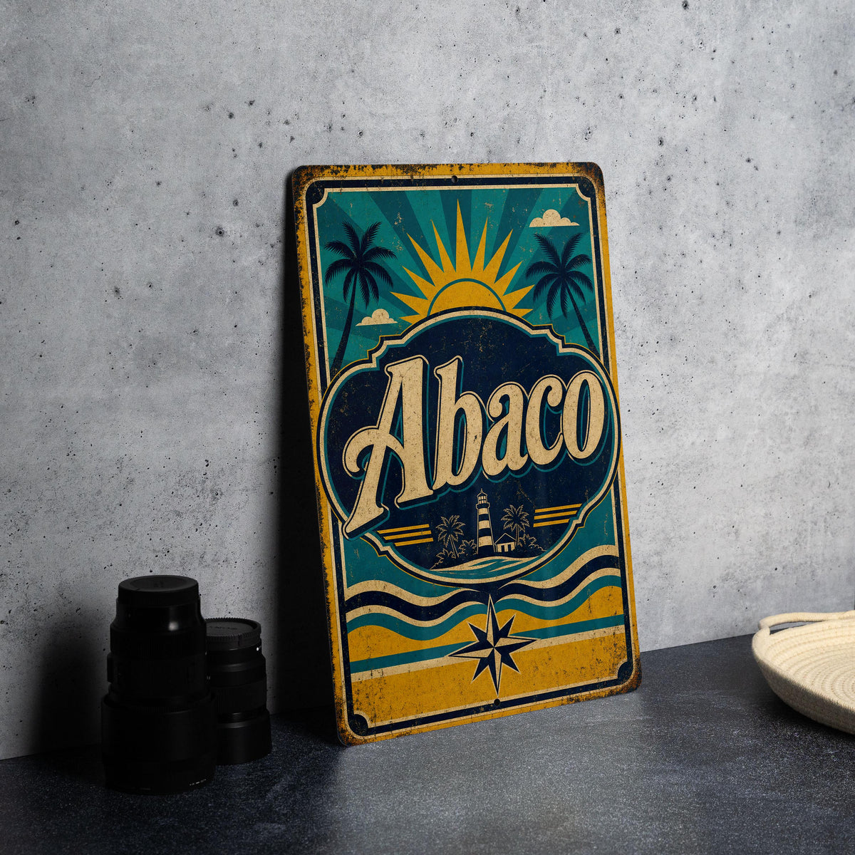 Abaco Bahamas Flag Metal Sign, Vintage Style Island Decor, Coastal Wall Plaque, Caribbean Home Bar Garage Sign — photo 4