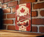 Canada Vintage Flag Metal Sign, Canadian Maple Leaf Flag Wall Decor, Rustic Canada Sign, Home Bar Garage Cabin Decor — photo 2