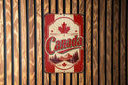 Canada Vintage Flag Metal Sign, Canadian Maple Leaf Flag Wall Decor, Rustic Canada Sign, Home Bar Garage Cabin Decor — photo 3