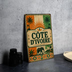 Cote dIvoire Vintage Flag Metal Sign, Ivory Coast Flag Wall Decor, African Country Flag Plaque, Home Bar Garage Sign — photo 4