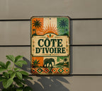 Cote dIvoire Vintage Flag Metal Sign, Ivory Coast Flag Wall Decor, African Country Flag Plaque, Home Bar Garage Sign — photo 5