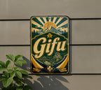 Gifu Japan Vintage Flag Metal Sign, Japanese Prefecture Wall Decor, Rustic Travel Souvenir Plaque, Home Bar Garage Sign — photo 5