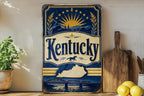 Kentucky State Flag Metal Sign, Vintage Kentucky Flag Wall Decor, Kentucky Home Bar Garage Outdoor Sign, Gift for Kentucky Fans — photo 1