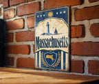 Massachusetts State Flag Metal Sign Vintage Style Massachusetts Wall Decor New England State Pride Plaque — photo 3