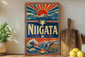 Niigata Japan Vintage Flag Metal Sign, Niigata Prefecture Souvenir Wall Decor, Japanese Travel Gift, Home Bar Garage Sign — photo 1