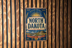 North Dakota Vintage Flag Metal Sign, North Dakota State Flag Wall Decor, Rustic Home Bar Garage Cabin Sign, Gift for North Dakota Lovers — photo 3