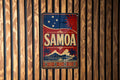Samoa Flag Metal Sign, Vintage Style Samoa Island Wall Decor, Samoan Flag Plaque, Polynesian Home Bar Garage Sign — photo 1
