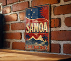 Samoa Flag Metal Sign, Vintage Style Samoa Island Wall Decor, Samoan Flag Plaque, Polynesian Home Bar Garage Sign — photo 3