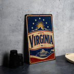 Virginia State Flag Metal Sign, Vintage Virginia Wall Decor, Rustic Home Bar Garage Man Cave Sign, Virginia Souvenir Gift — photo 4