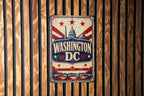 Washington DC Vintage American Flag Metal Sign, USA Capital Souvenir Wall Decor, District of Columbia Gift — photo 2
