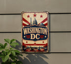 Washington DC Vintage American Flag Metal Sign, USA Capital Souvenir Wall Decor, District of Columbia Gift — photo 5