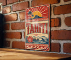 Tahiti Vintage Style Flag Metal Sign, French Polynesia Island Decor, Tropical Travel Souvenir Wall Plaque — photo 1