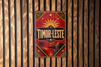 Timor Leste Vintage Flag Metal Sign, East Timor Flag Wall Decor, Rustic Tin Sign for Home Bar Garage Man Cave Gift — photo 2