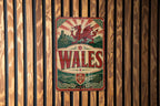 Wales Flag Metal Sign, Vintage Welsh Dragon Flag Wall Decor, Cymru Wales Sign, Welsh Pride Home Bar Garage Patio Decor — photo 3