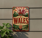 Wales Flag Metal Sign, Vintage Welsh Dragon Flag Wall Decor, Cymru Wales Sign, Welsh Pride Home Bar Garage Patio Decor — photo 5