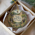 Audra State Park West Virginia Watercolor Ceramic Ornament, WV State Park Souvenir, Nature Travel Keepsake Gift — photo 1