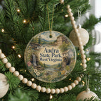 Audra State Park West Virginia Watercolor Ceramic Ornament, WV State Park Souvenir, Nature Travel Keepsake Gift — photo 6