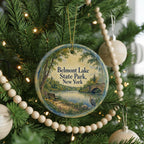 Belmont Lake State Park New York Watercolor Ceramic Ornament, Long Island State Park Souvenir, Holiday Tree Decoration — photo 6