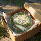 Belmont Lake State Park New York Watercolor Ceramic Ornament, Long Island State Park Souvenir, Holiday Tree Decoration — photo 8