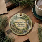 Benjamin Rush State Park Pennsylvania Watercolor Ceramic Ornament, State Park Souvenir, Travel Keepsake Gift — photo 5