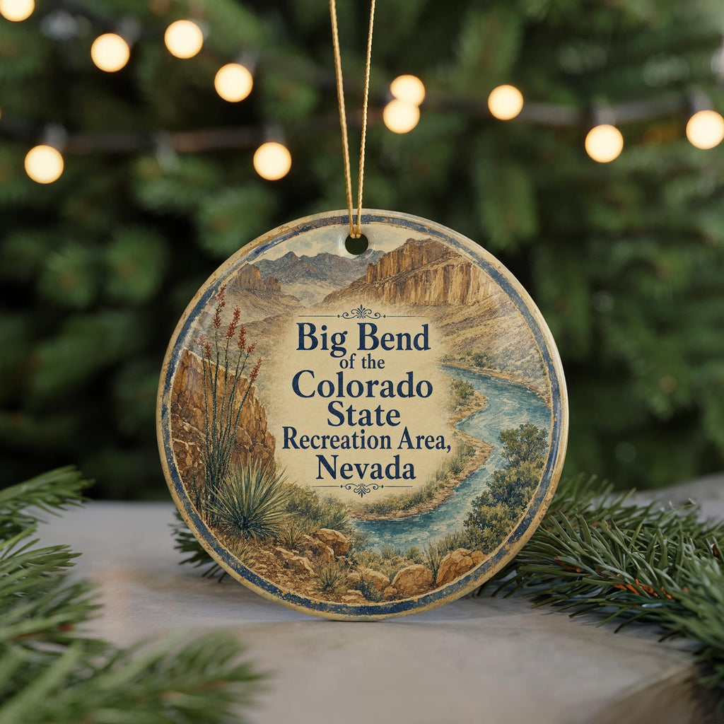 Big Bend of the Colorado State Recreation Area Nevada Watercolor Ceramic Ornament, Nevada State Park Souvenir Gift — photo 7