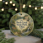 Buck Creek State Park Ohio Watercolor Ceramic Ornament, Springfield Ohio State Park Souvenir, Ohio Travel Keepsake Gift — photo 7