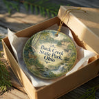 Buck Creek State Park Ohio Watercolor Ceramic Ornament, Springfield Ohio State Park Souvenir, Ohio Travel Keepsake Gift — photo 8