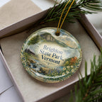 Brighton State Park Vermont Watercolor Ceramic Ornament, Northeast Kingdom VT Nature Souvenir, Lake & Forest Keepsake Gift — photo 3
