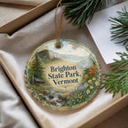 Brighton State Park Vermont Watercolor Ceramic Ornament, Northeast Kingdom VT Nature Souvenir, Lake & Forest Keepsake Gift — photo 4