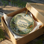 Brighton State Park Vermont Watercolor Ceramic Ornament, Northeast Kingdom VT Nature Souvenir, Lake & Forest Keepsake Gift — photo 8