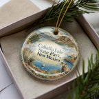 Caballo Lake State Park New Mexico Watercolor Ceramic Ornament, Travel Souvenir, Southwest Landscape Keepsake Gift — photo 2