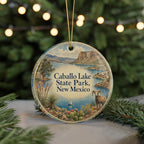 Caballo Lake State Park New Mexico Watercolor Ceramic Ornament, Travel Souvenir, Southwest Landscape Keepsake Gift — photo 7