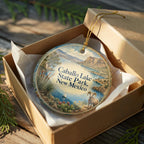 Caballo Lake State Park New Mexico Watercolor Ceramic Ornament, Travel Souvenir, Southwest Landscape Keepsake Gift — photo 8