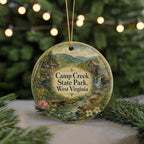 Camp Creek State Park West Virginia Watercolor Ceramic Ornament, WV State Park Souvenir, Camp Creek Keepsake Gift — photo 7