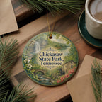 Chickasaw State Park Tennessee Ceramic Ornament, Watercolor State Park Souvenir, Tennessee Travel Keepsake, Park Landmark Gift — photo 5