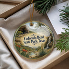 Colorado Bend State Park Texas Ceramic Ornament, Watercolor Park Landscape Souvenir, Travel Keepsake Gift, Texas State Park Decor — photo 4