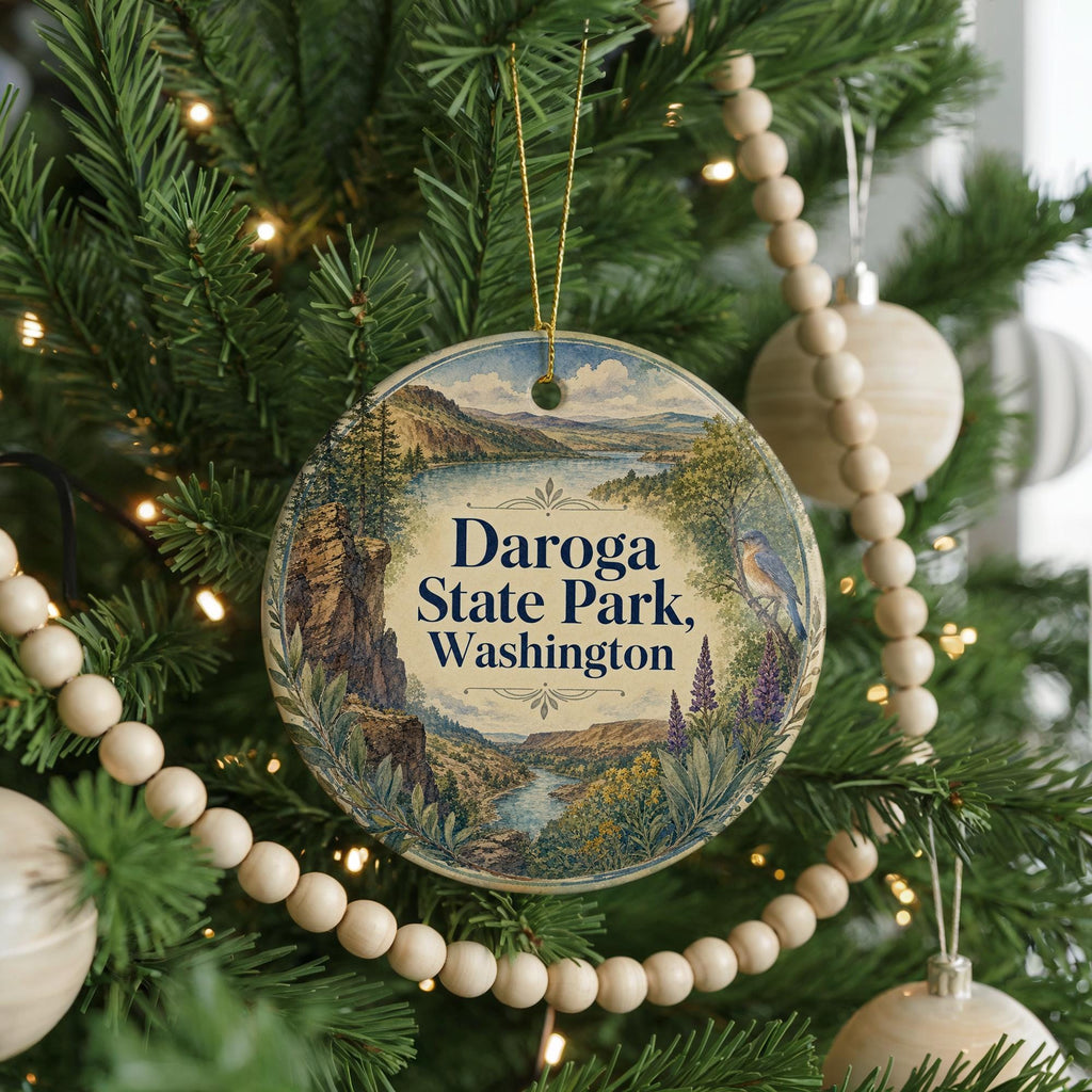 Daroga State Park Washington Watercolor Ceramic Ornament, Lake Chelan State Park Souvenir, Travel Keepsake Gift — photo 6