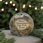 Davis Mountains State Park Texas Ceramic Ornament, Watercolor Travel Souvenir, West Texas Landscape Keepsake Gift — photo 7
