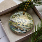 Daingerfield State Park Texas Ceramic Ornament, Watercolor Park Souvenir, Texas State Park Keepsake, Travel Gift — photo 2