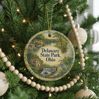 Watercolor Delaware State Park Ohio Ceramic Ornament, Delaware OH State Park Souvenir, Ohio Travel Keepsake, Nature Park Gift — photo 6