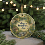 Watercolor Delaware State Park Ohio Ceramic Ornament, Delaware OH State Park Souvenir, Ohio Travel Keepsake, Nature Park Gift — photo 7