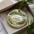Echo Lake State Park New Hampshire Watercolor Ceramic Ornament, White Mountains Souvenir, NH Travel Gift, Lake & Mountain Keepsake — photo 1
