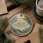 Falls Lake State Recreation Area North Carolina Watercolor Ceramic Ornament, NC State Park Travel Souvenir Gift — photo 5