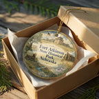 Fort Atkinson State Historical Park Nebraska Watercolor Ceramic Ornament, Historic Fort Landmark Souvenir Gift, Nebraska Travel Keepsake — photo 8