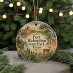 Fort Richardson State Park Texas Watercolor Ceramic Ornament, Fort Richardson Historic Site Souvenir Gift, Jacksboro TX Keepsake — photo 7