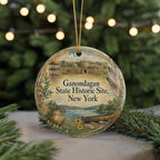Ganondagan State Historic Site New York Watercolor Ceramic Ornament, Rochester NY Landmark Souvenir Gift, Travel Keepsake Decor — photo 7